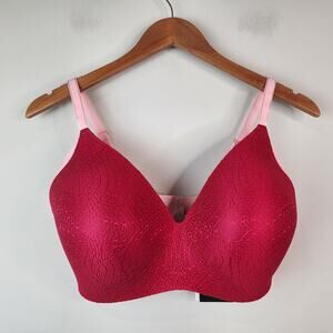 Knix Lace Wingwoman Contour Bra Pomegranate Wireless T-Shirt Size 8 NWT